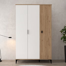 Hanah Home Neva 6303 Armario Roble Zafiro y Blanco